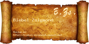 Biebel Zsigmond névjegykártya