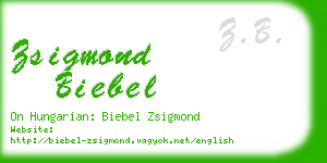 zsigmond biebel business card